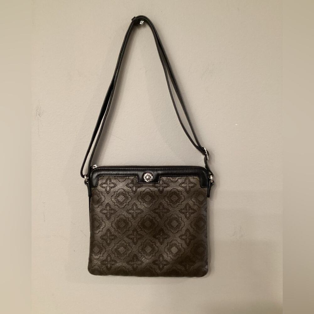 Brighton Gunmetal Shoulder Bag Purse in Excellent Preloved Condition!